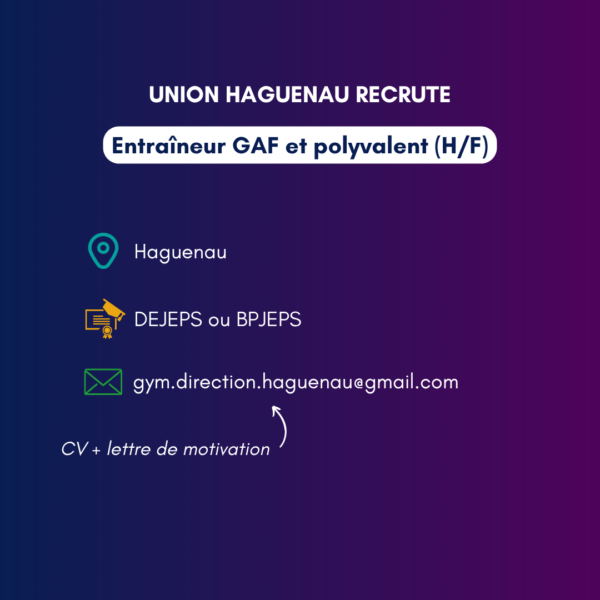 Entraîneur H/F GAF et polyvalent – Union Haguenau